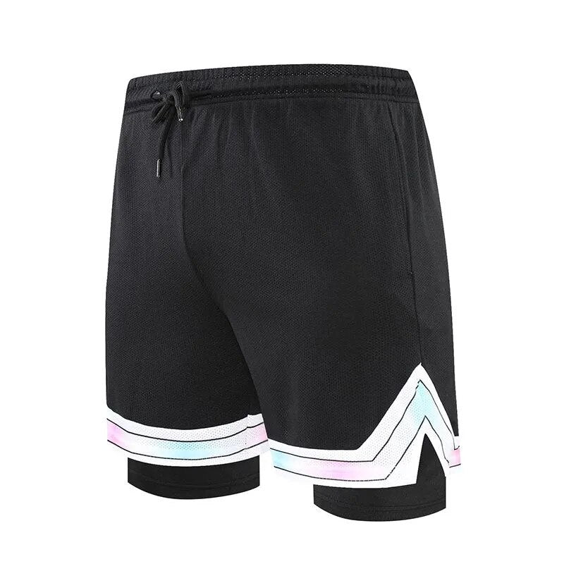 Men Basketball Shorts Sport Soccer Running Fitness Shorts Black