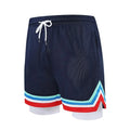 Men Basketball Shorts Sport Soccer Running Fitness Shorts Deep blue